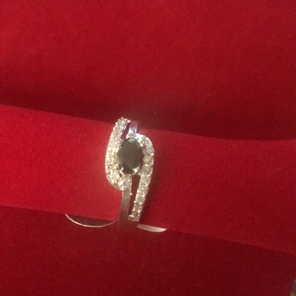 Very Nice Silver Ring Stone Black - image 3